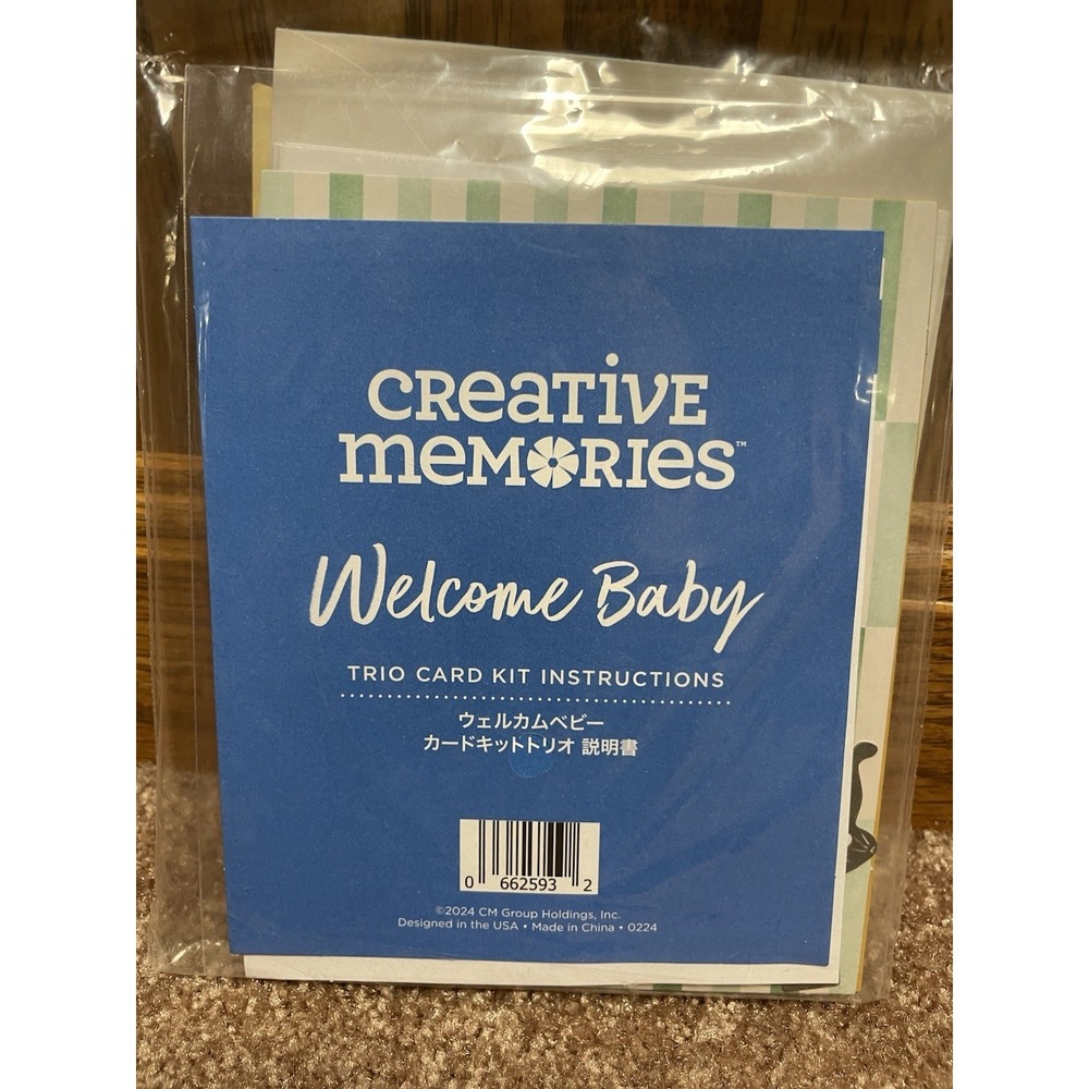 Creative Memories Welcome Baby Card‎ Kit Babies Theme 3 Cards & Envelopes